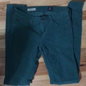AG Adriano goldschmied teal corduroy legging 27r